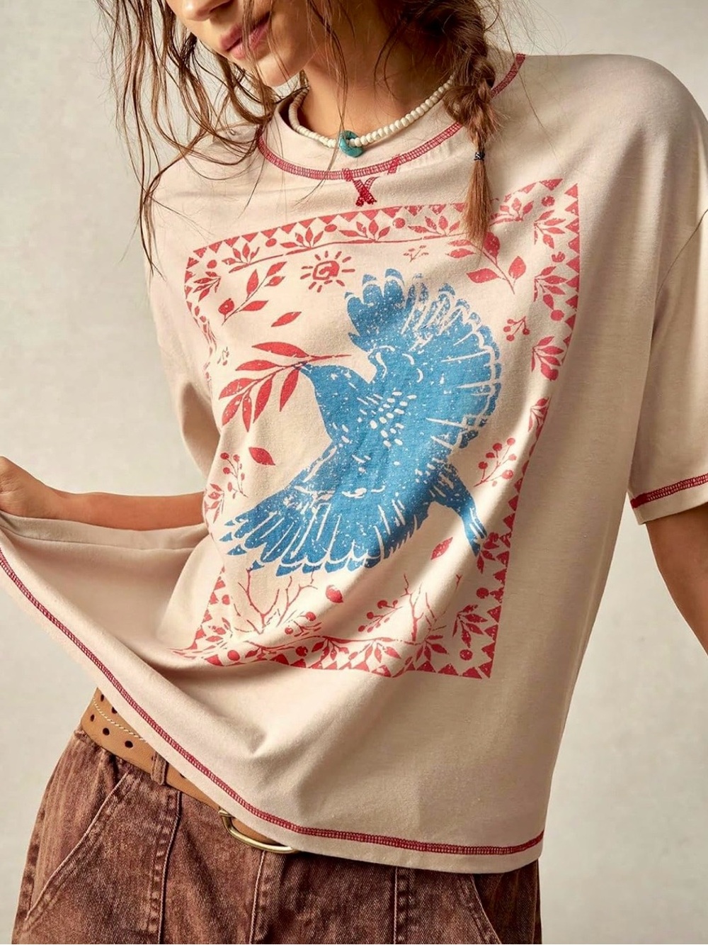 Graphic tee bird print new with tags women’s small